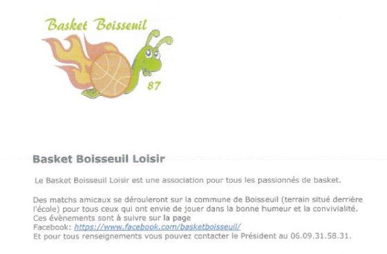 Basket Boisseuil Loisirs