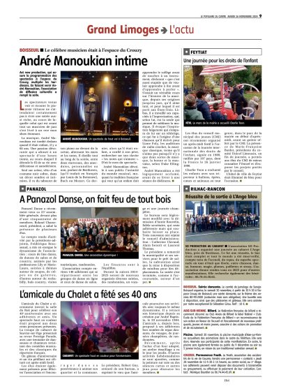 André Manoukian intime + soirée dansante du Comité de Jumelage