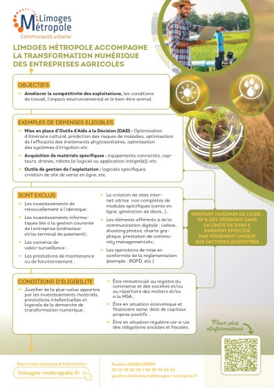 Limoges métropoles accompagne la transformation numérique des entreprises agricoles