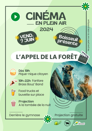 Cinéma plein air le 7 juin : Boisseuil présente « L’appel de la forêt »