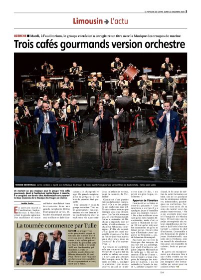 Trois cafés gourmands version orchestre