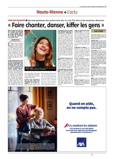 Des anciens de la Star Academy et de The Voice en concert gratuit à Boisseuil