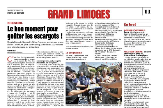Fête aux escargots 2026